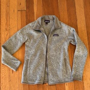 Patagonia better sweater jacket birch white gray small nwot fleece